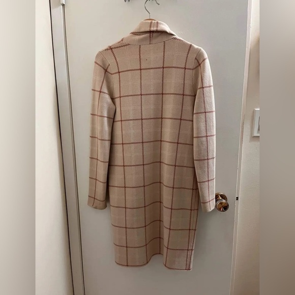 Pale Pink Plaid Coat - Picture 2 of 2